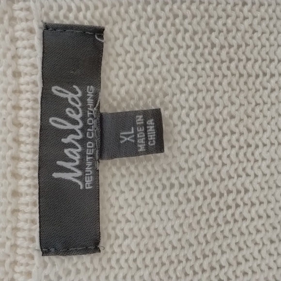 Marled Reunited Clothing sweater  cream "Summer Vibes" long sleeve size XL - Picture 3 of 6